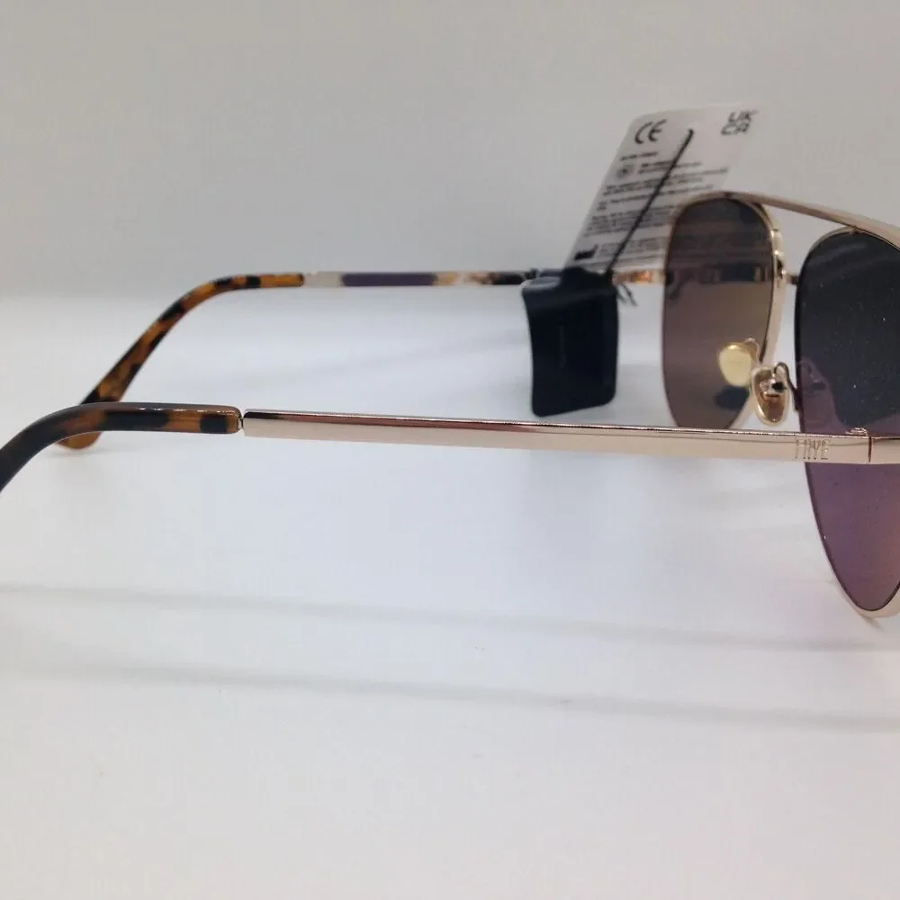 Frye Women's Gold and Black Sunglasses